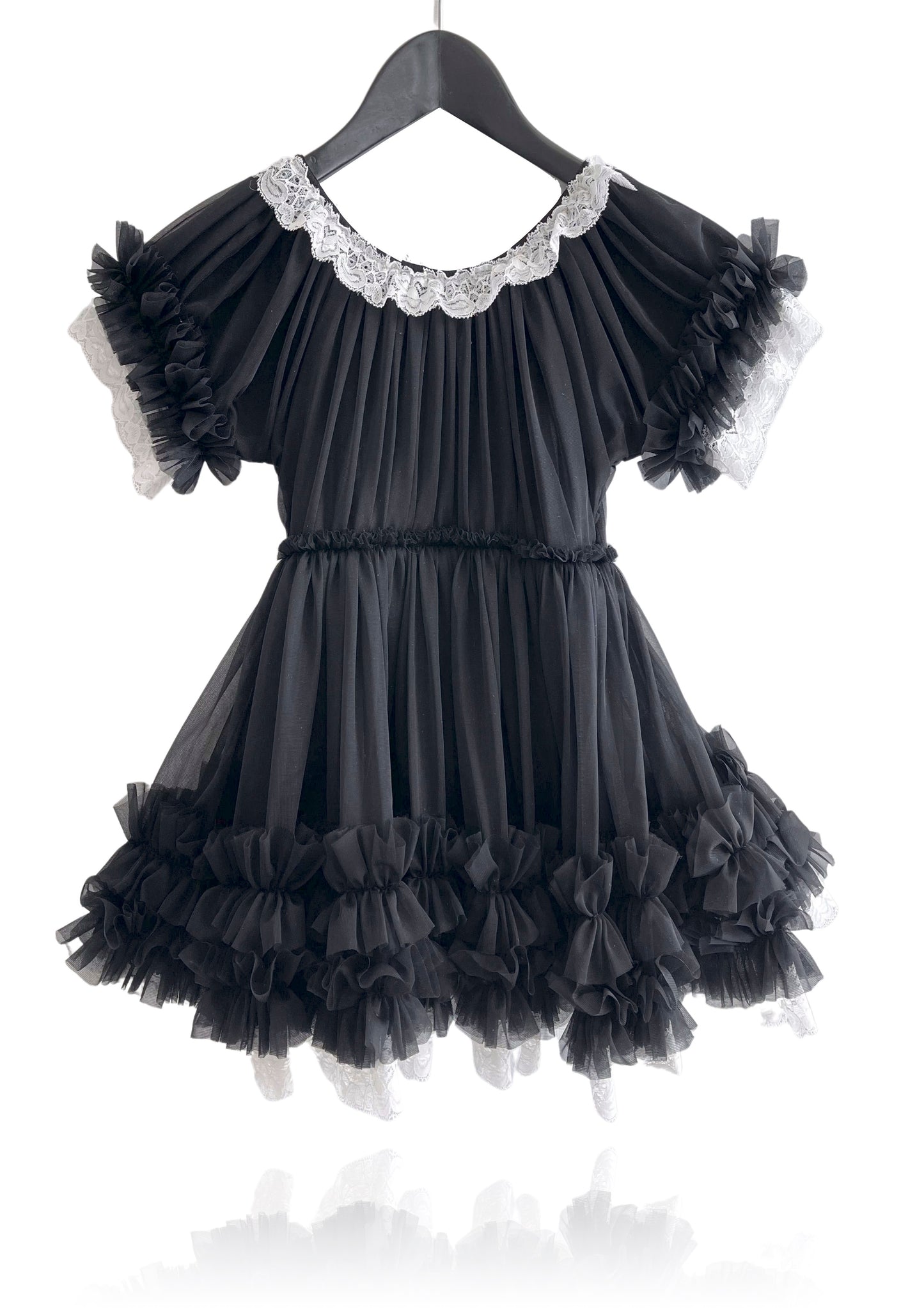 DOLLY by Le Petit Tom ® PORCELAIN DOLLY DRESS black