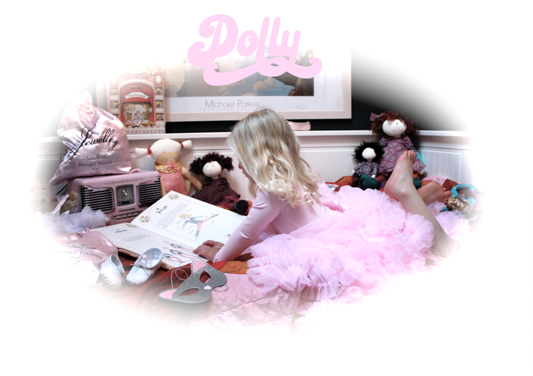 DOLLY by Le Petit Tom ® SHIRLEY TEMPLE pettiskirt strawberry pink