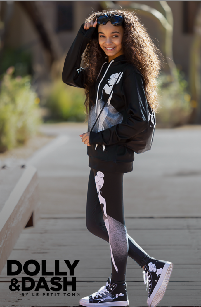DOLLY DOODLING Bailarina Sudadera con Capucha Mujer Negra