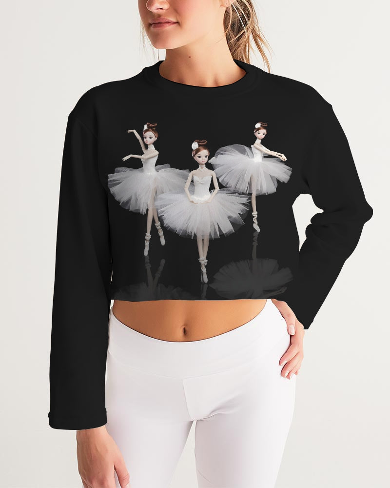 DOLLY ® Ballerina Dolls White Women's Cropped Sweatshirt