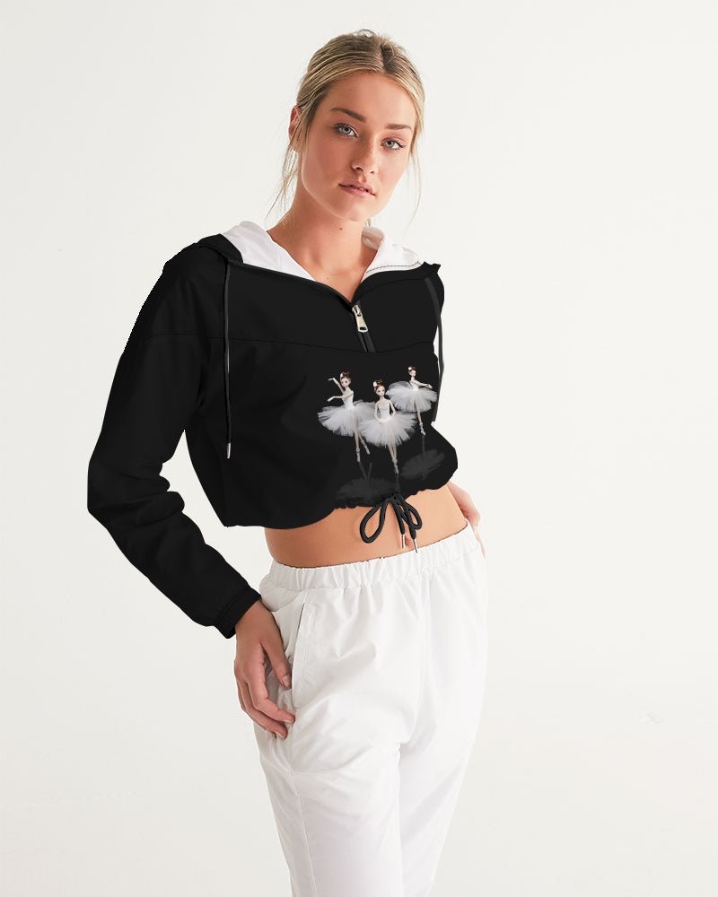 DOLLY ® Ballerina Dolls White Women's Cropped Windbreaker black