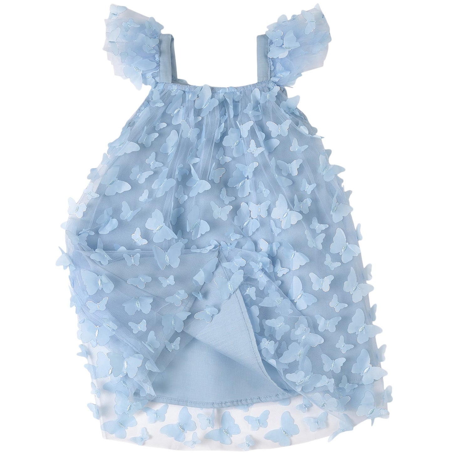 VESTIDO DE TUTÚ CON MARIPOSAS DOLLY by Le Petit Tom ® azul claro