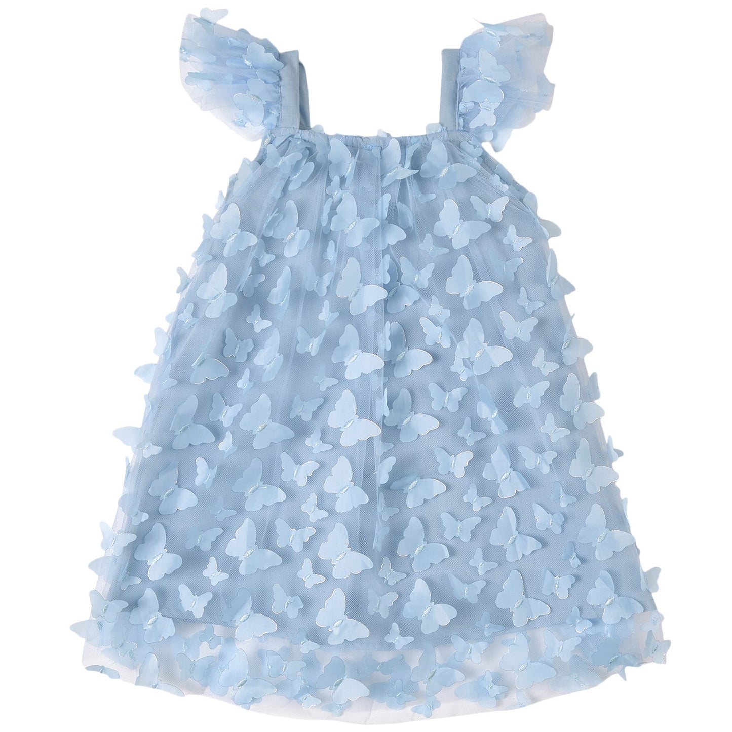 VESTIDO DE TUTÚ CON MARIPOSAS DOLLY by Le Petit Tom ® azul claro