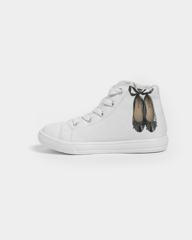 DOLLY BLACK BALLERINAS Kids Hightop Canvas Shoe