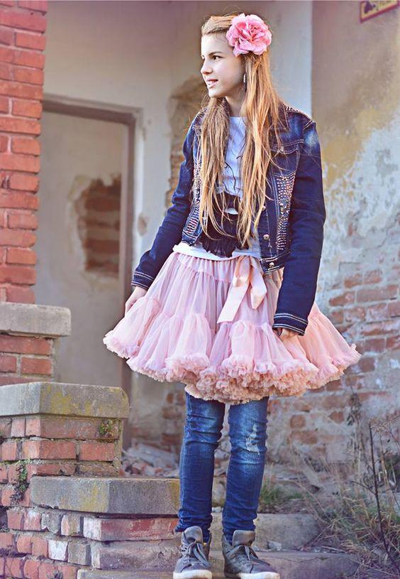 DOLLY by Le Petit Tom ® CAT PRINCESS pettiskirt dusty pink - DOLLY by Le Petit Tom ®