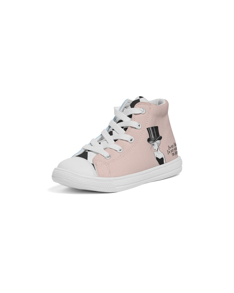 DOLLY IS NOT MAD BALLET PINK LIGHT BLUE Kids Hightop Canvas Shoe