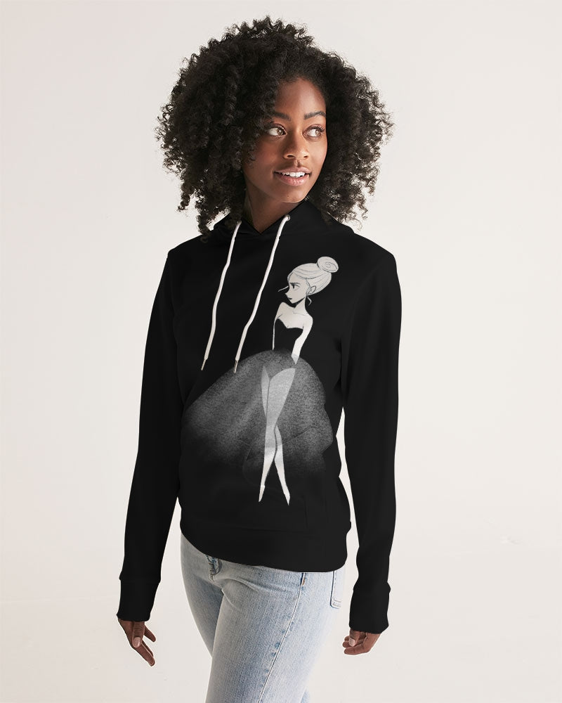 DOLLY DOODLING Ballerina Black Women's Hoodie