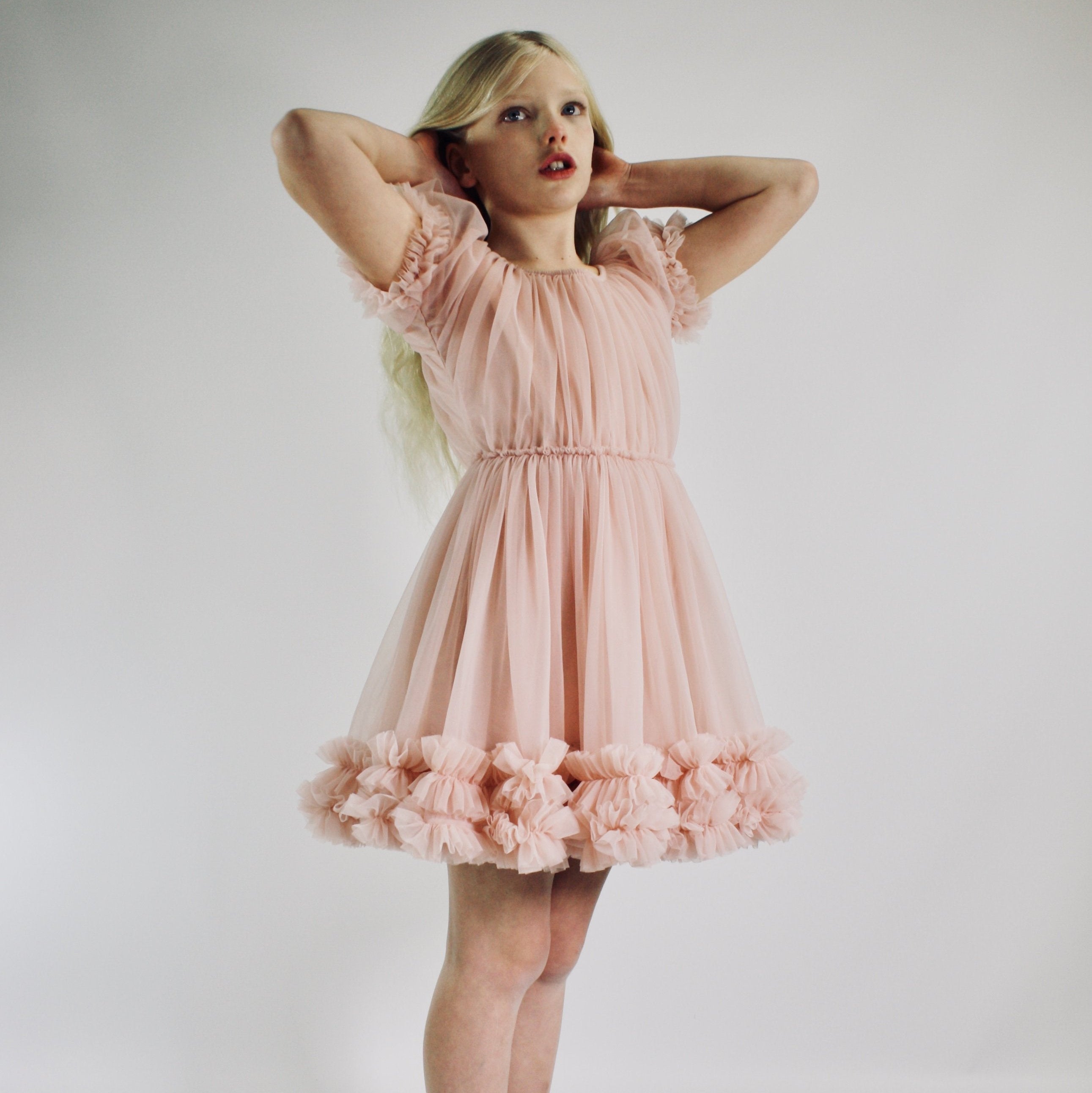 DOLLY by Le Petit Tom ® FRILLY DRESS ballet pink - DOLLY by Le Petit Tom ®