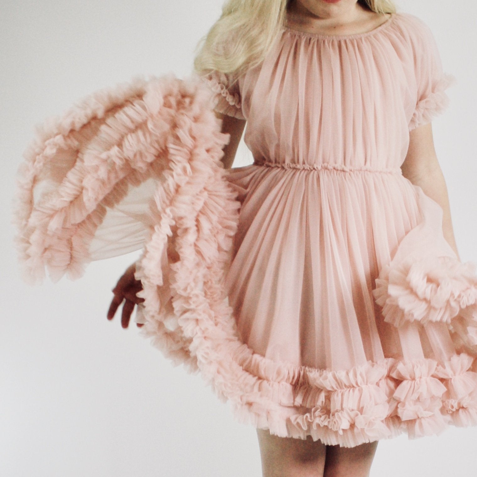 DOLLY by Le Petit Tom ® FRILLY DRESS ballet pink - DOLLY by Le Petit Tom ®