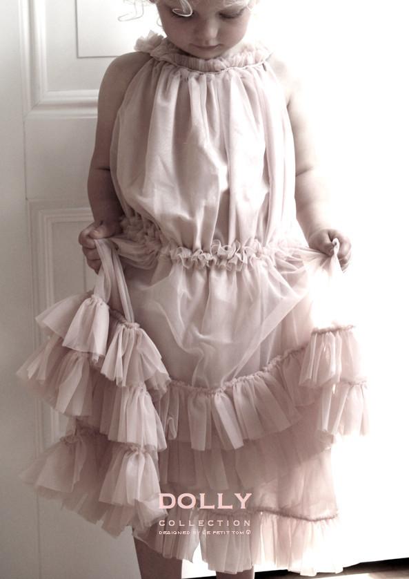 DOLLY RUFFLED CHIFFON DANCE DRESS off-white - DOLLY by Le Petit Tom ®
