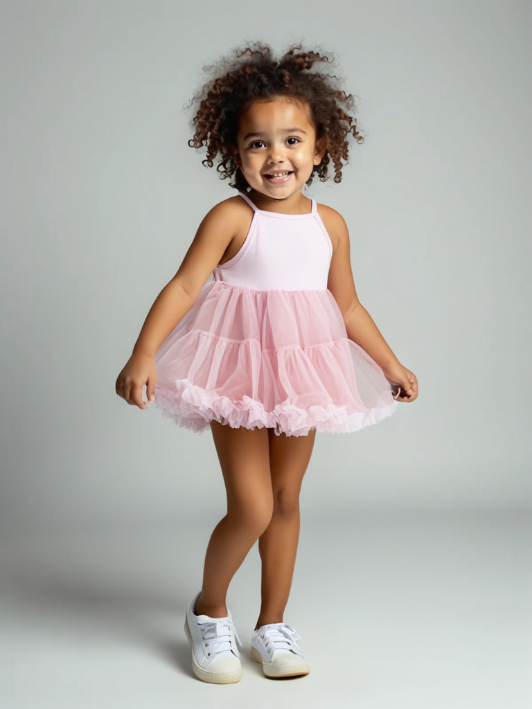 DOLLY PETTI SPAGHETTI PETTISKIRT TUTU DRESS donut pink