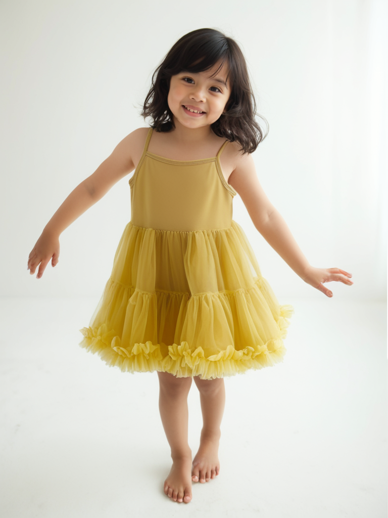 DOLLY PETTI SPAGHETTI PETTISKIRT TUTU DRESS honey