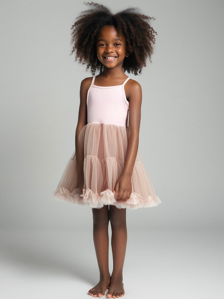 DOLLY PETTI SPAGHETTI PETTISKIRT TUTU DRESS ballet pink