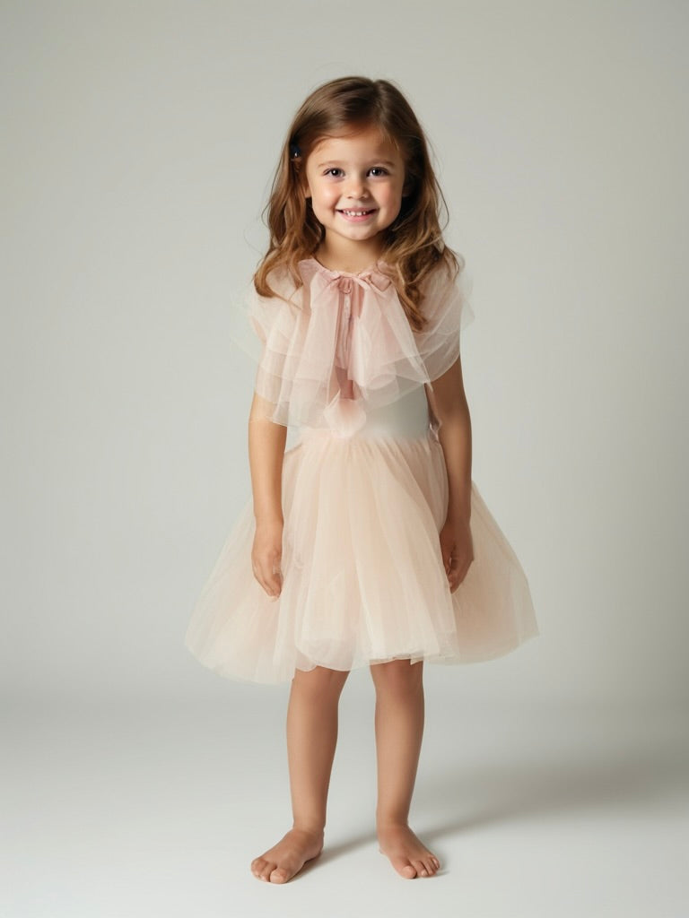 DOLLY TULLE CAPE  pink