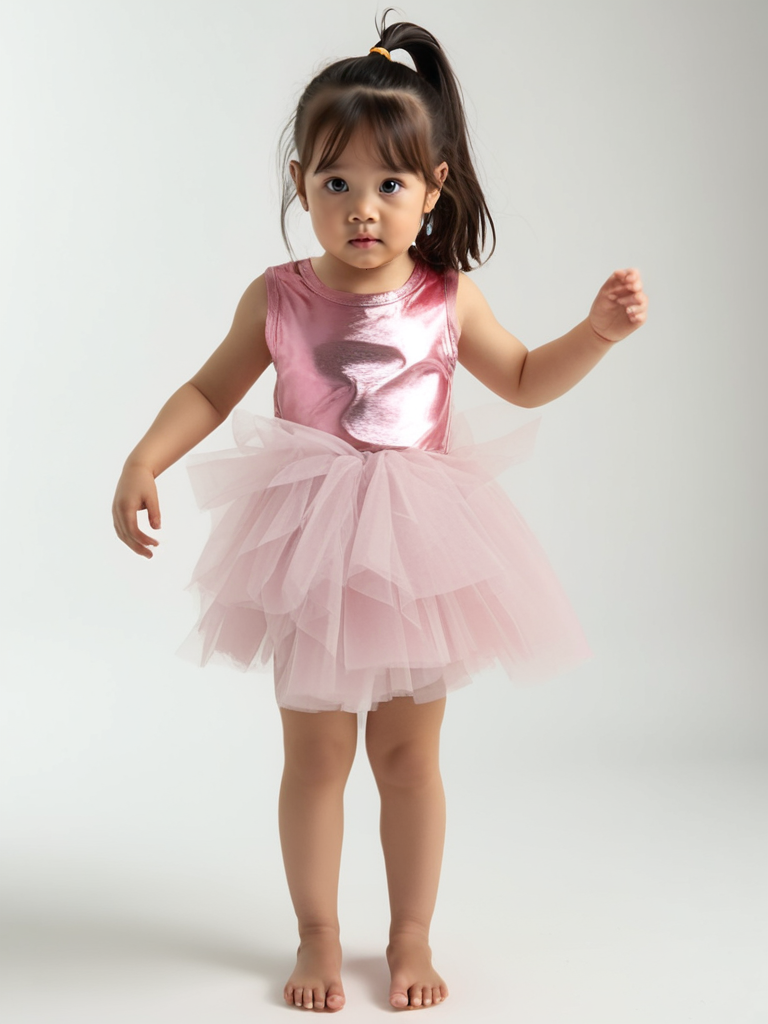 DOLLY TIMELESS METALLIC TUTU DRESS pink