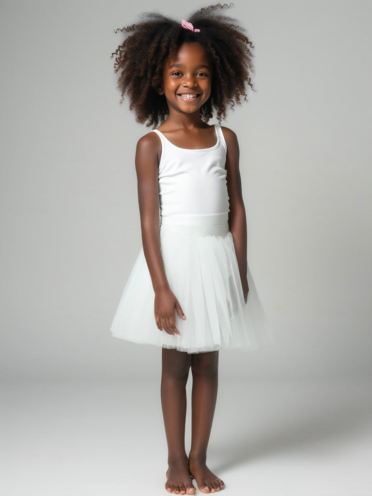 DOLLY CLASSIC TUTU WITH VELVET WAIST white