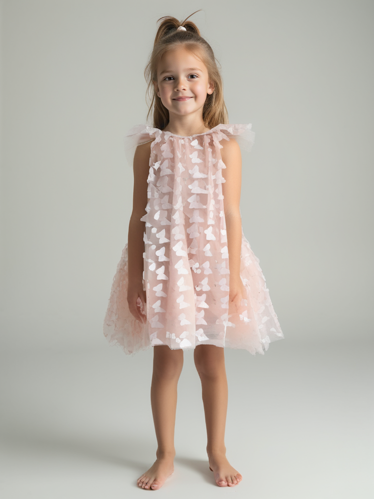 DOLLY by Le Petit Tom ® ALLOVER BUTTERFLIES FAIRY TUTU DRESS dollypink
