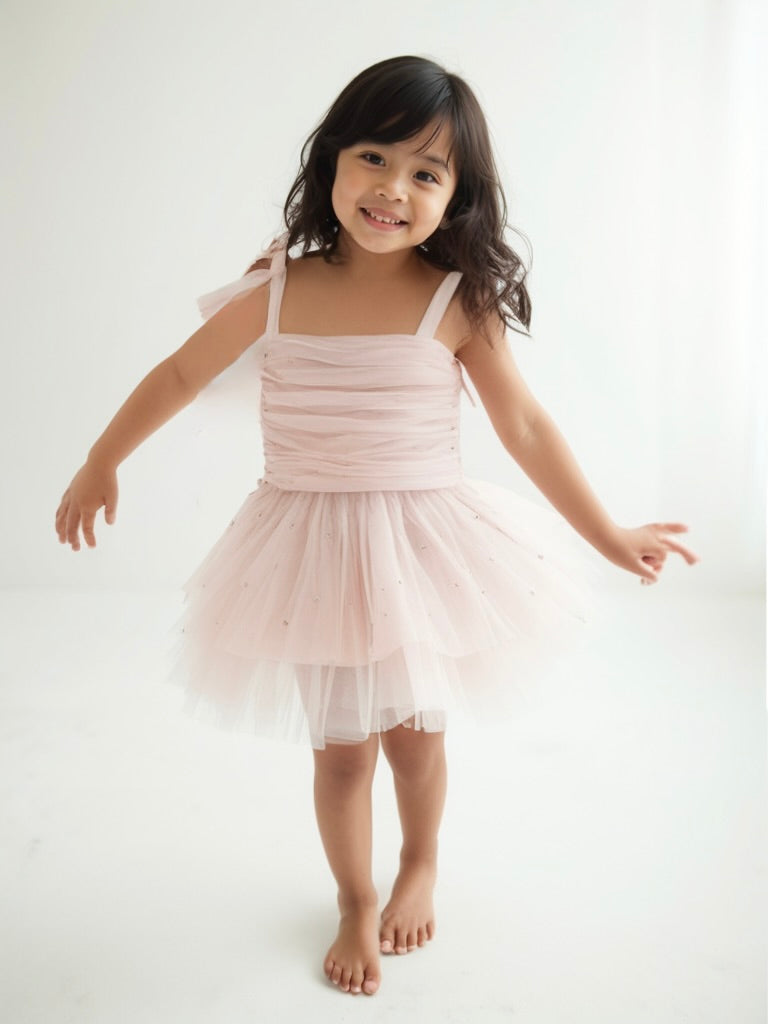 DOLLY® STARS &amp; MOON ⭐️ 🌙 VESTIDO DE HADA DE TUL rosa ballet