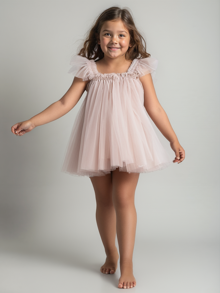 DOLLY PINK PLEASE! FLY LITTLE BIRDY TUTU DRESS Ballet pink