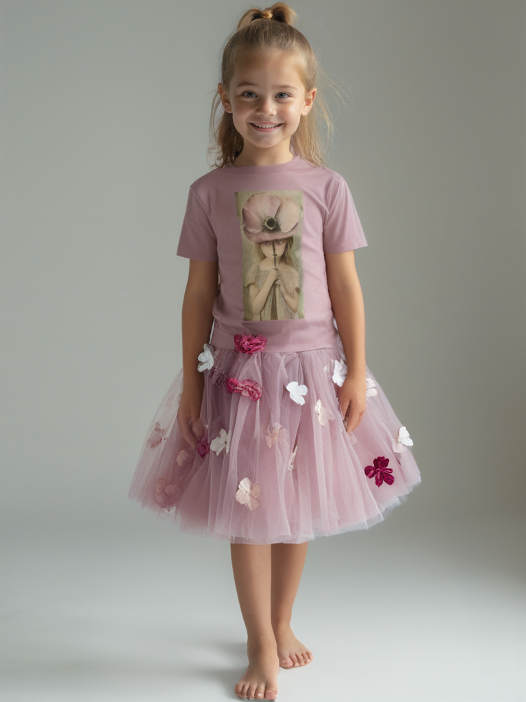 DOLLY POTPOURRI MAUVE  Kids  All-Over Print Tee