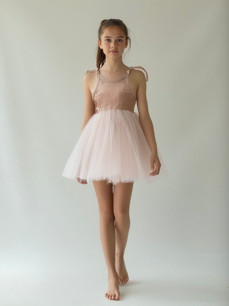 DOLLY VELVET COSMIC STRINGS TUTU DRESS pink