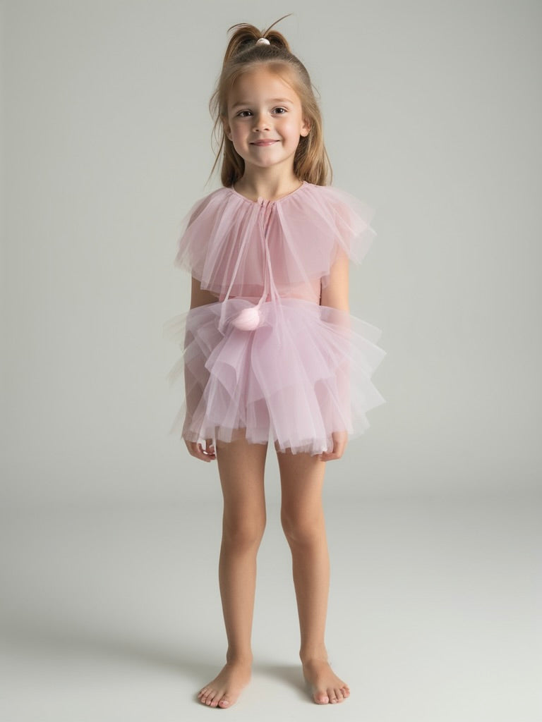 DOLLY TULLE CAPE  violet