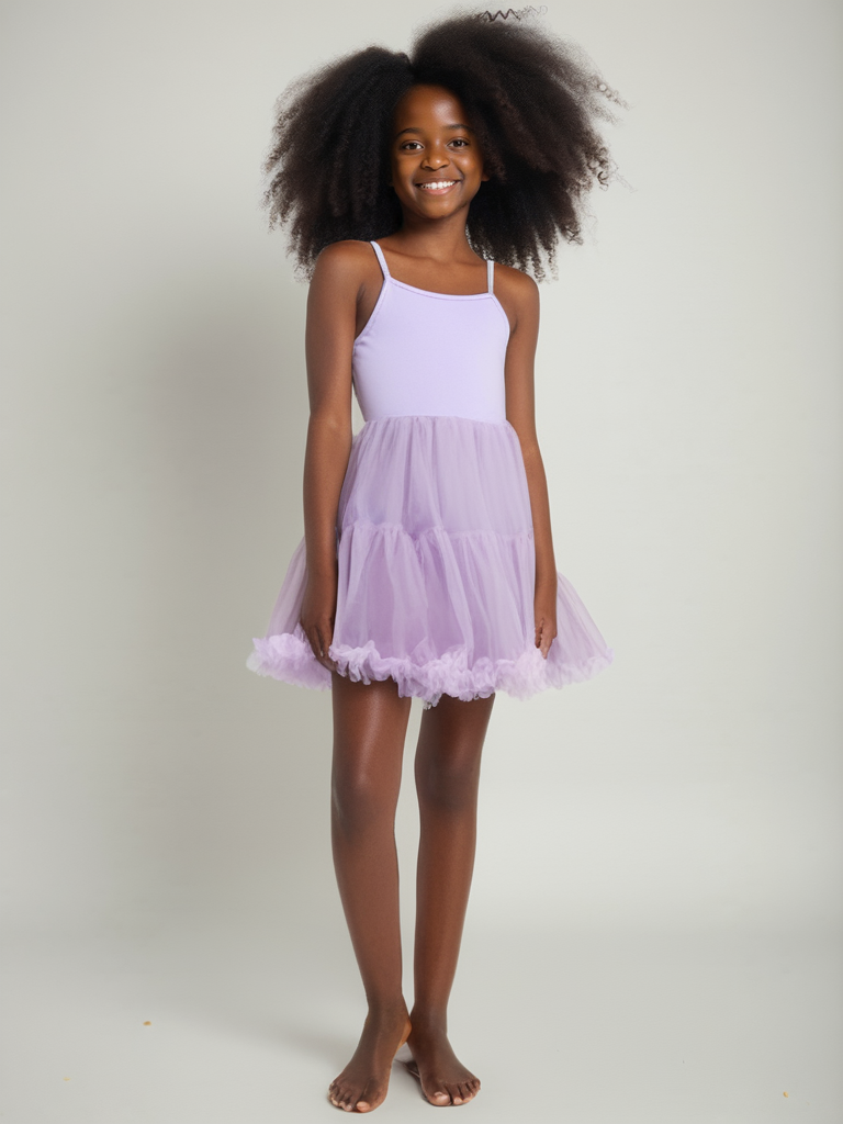 DOLLY PETTI SPAGHETTI PETTISKIRT TUTU DRESS lavender