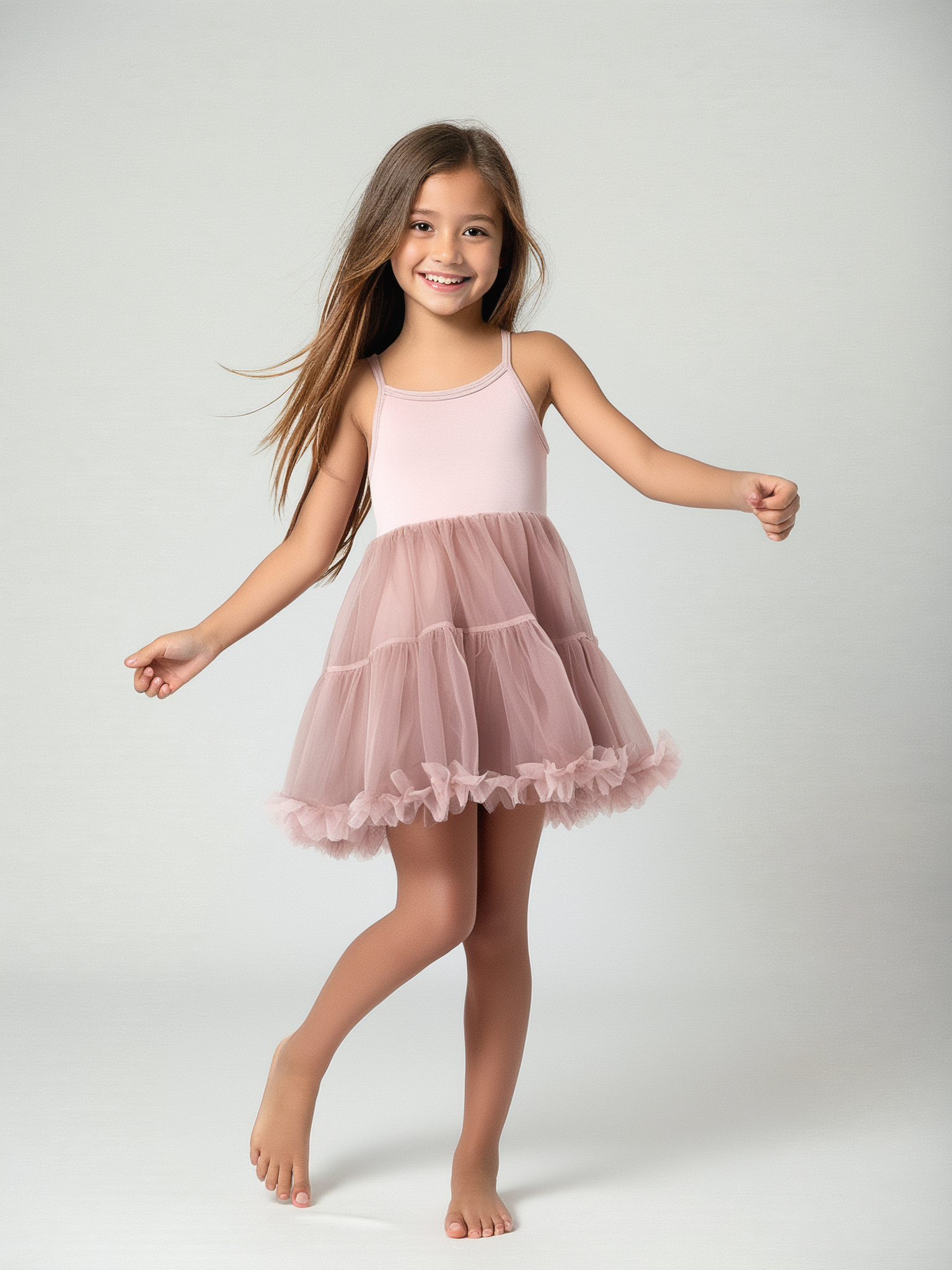 DOLLY PETTI SPAGHETTI PETTISKIRT TUTU DRESS dusty pink