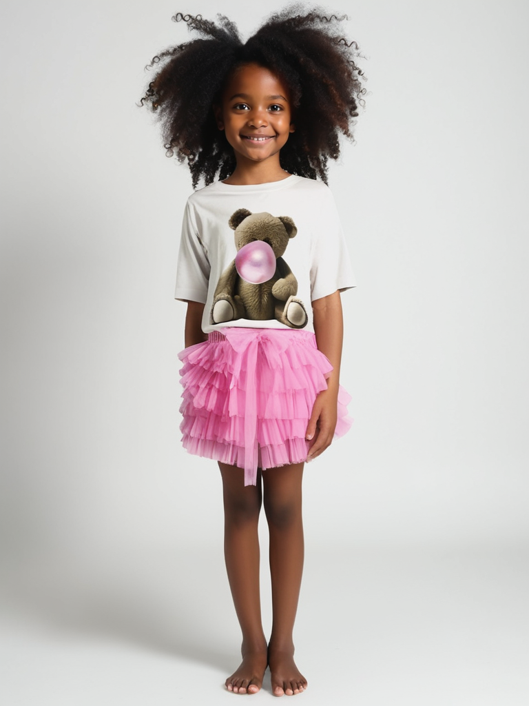 Pink Please! Bubblegum and a Teddy Bear please Kids  All-Over Print Tee
