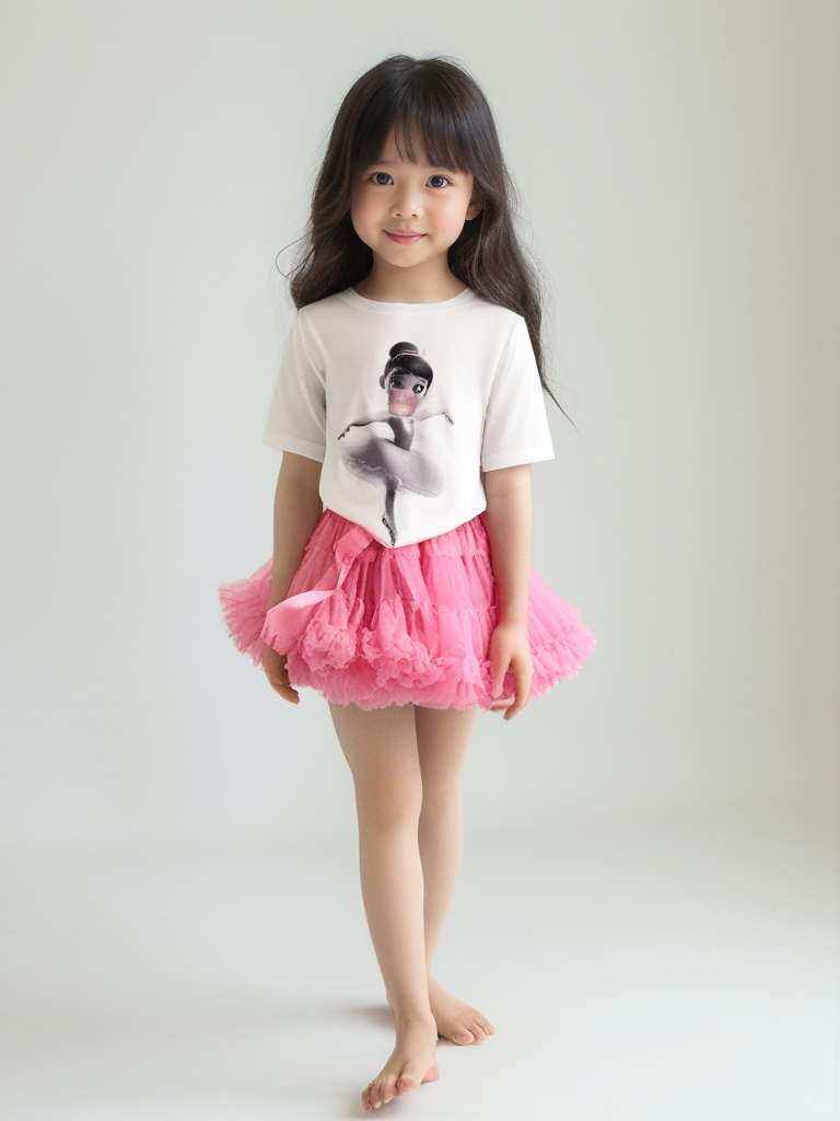 Bubblegum Ballerina Kids  All-Over Print Tee