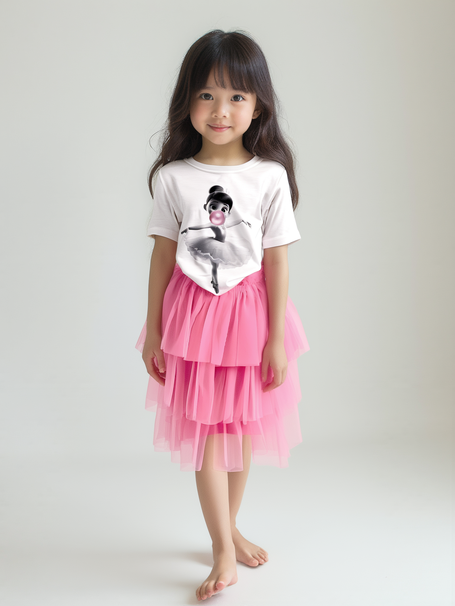 DOLLY PINK PLEASE! 'I BELIEVE IN PINK' MAXI DRESS Aurora Bubblegum pink