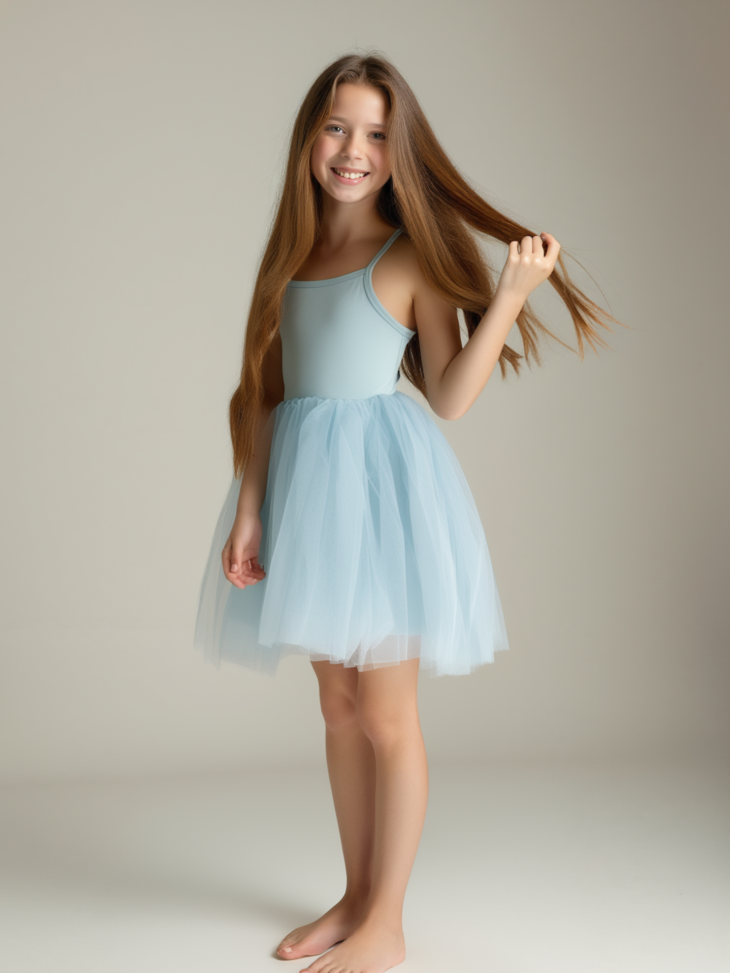 DOLLY ROMANTIC BALLET TUTU DRESS light blue