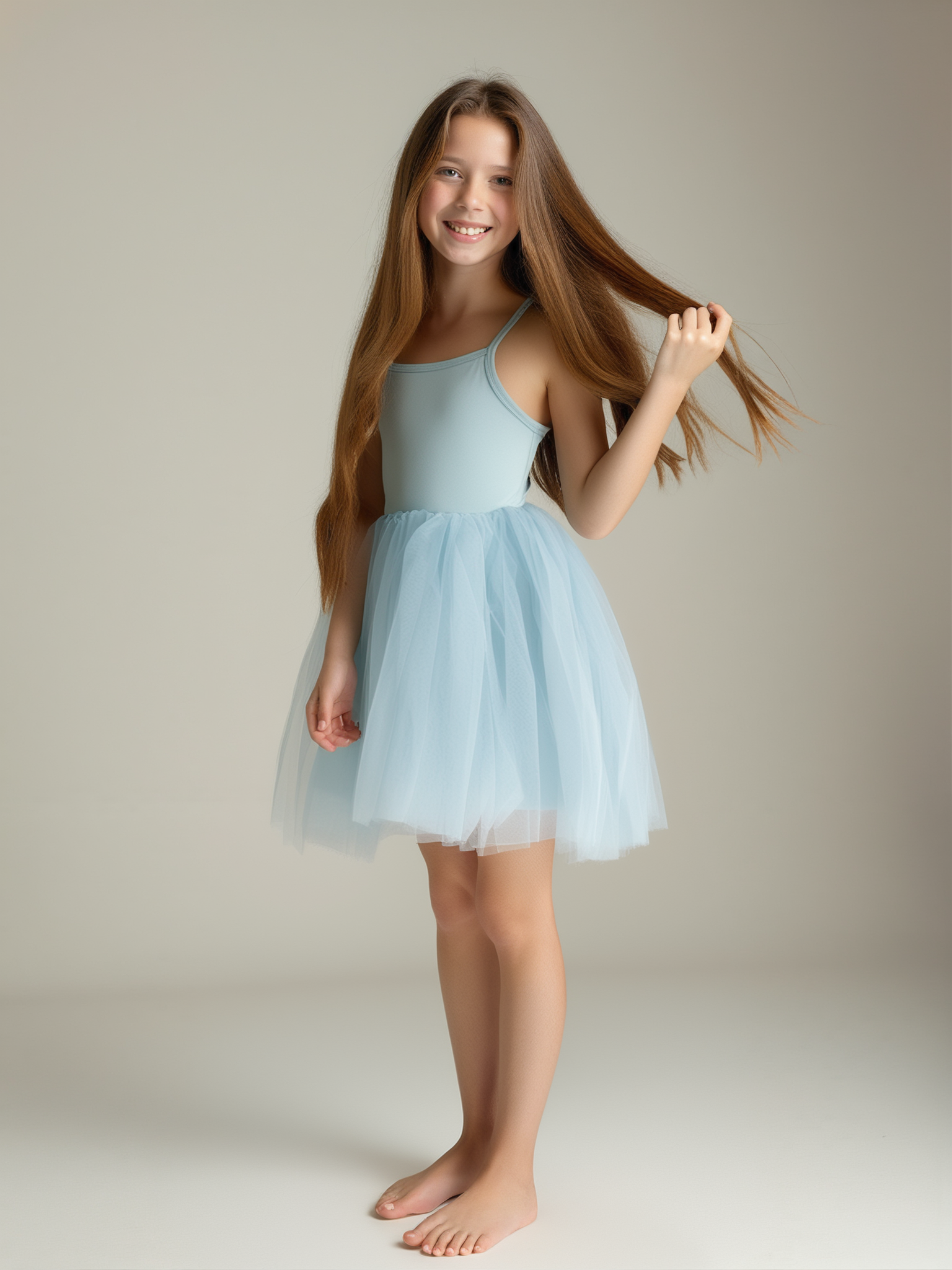 DOLLY ROMANTIC BALLET TUTU DRESS light blue