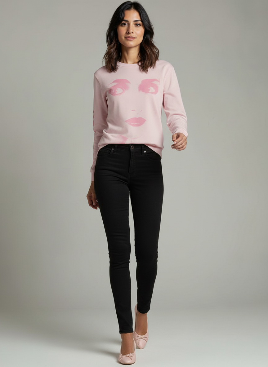 DOLLY Face Dorothy Balletpink Bubblegum Pink Sweater