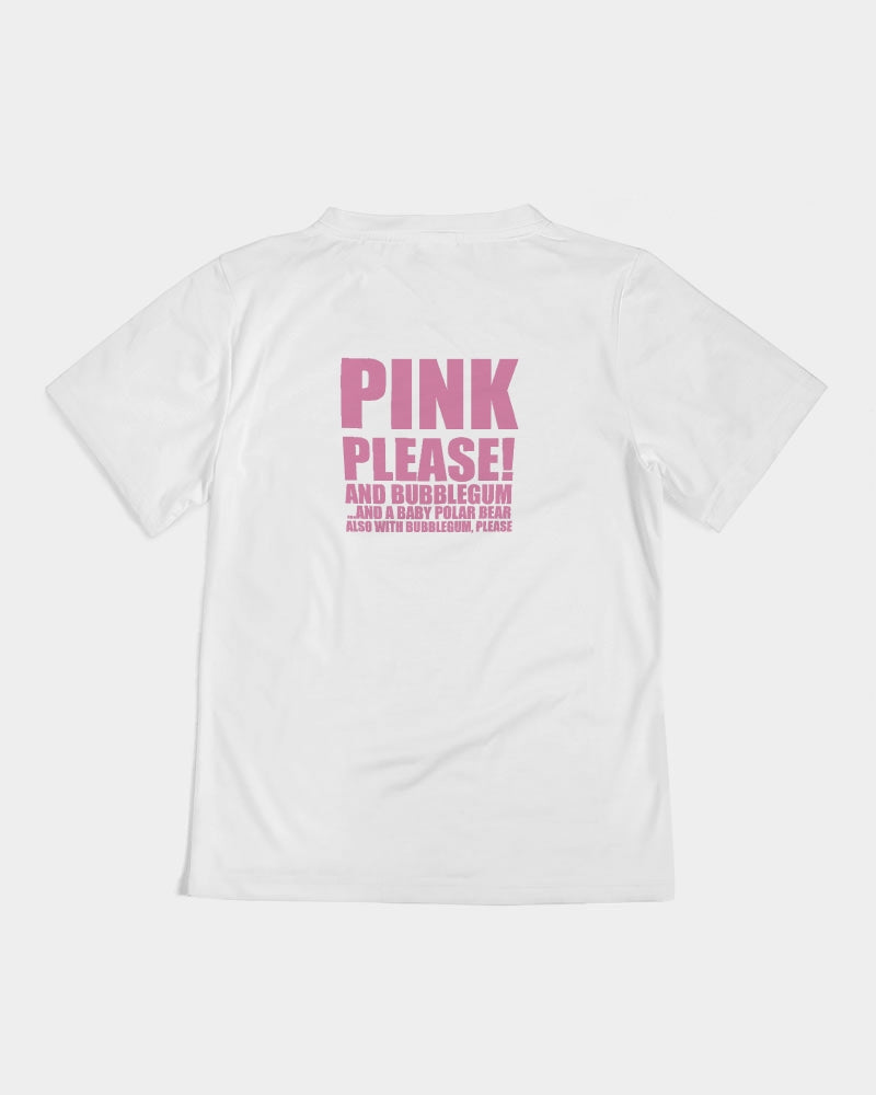 Pink Please! Bubblegum and a Baby Polar Bear Kids  All-Over Print Tee