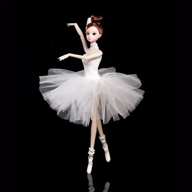 DOLLY® BALLERINA DOLL WITH WHITE TUTU DRESS - Bjd 12 joints 12 inch 30 cm 1/6 scale fashion doll