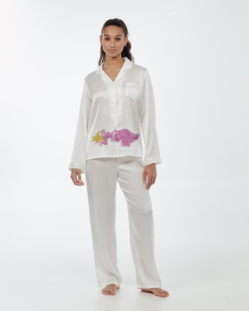 DOLLY® CALL ME AURORA Women's Satin Long Sleeve Pajama Top