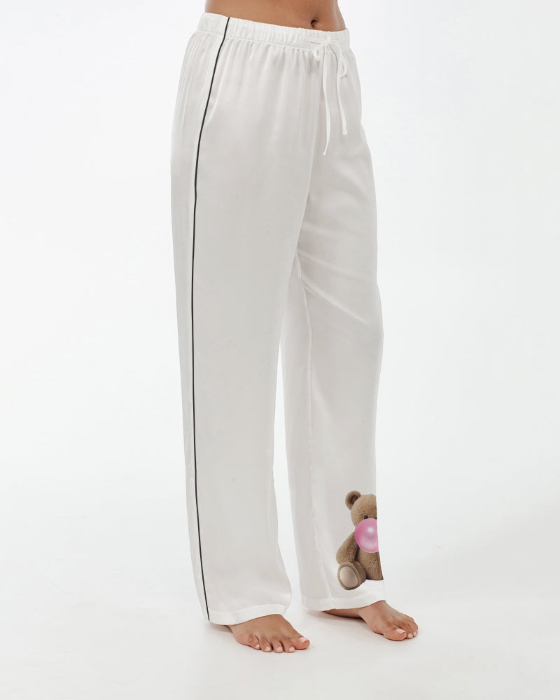DOLLY® TEDDY BEAR BUBBLEGUM Women's Satin Pajama Pants