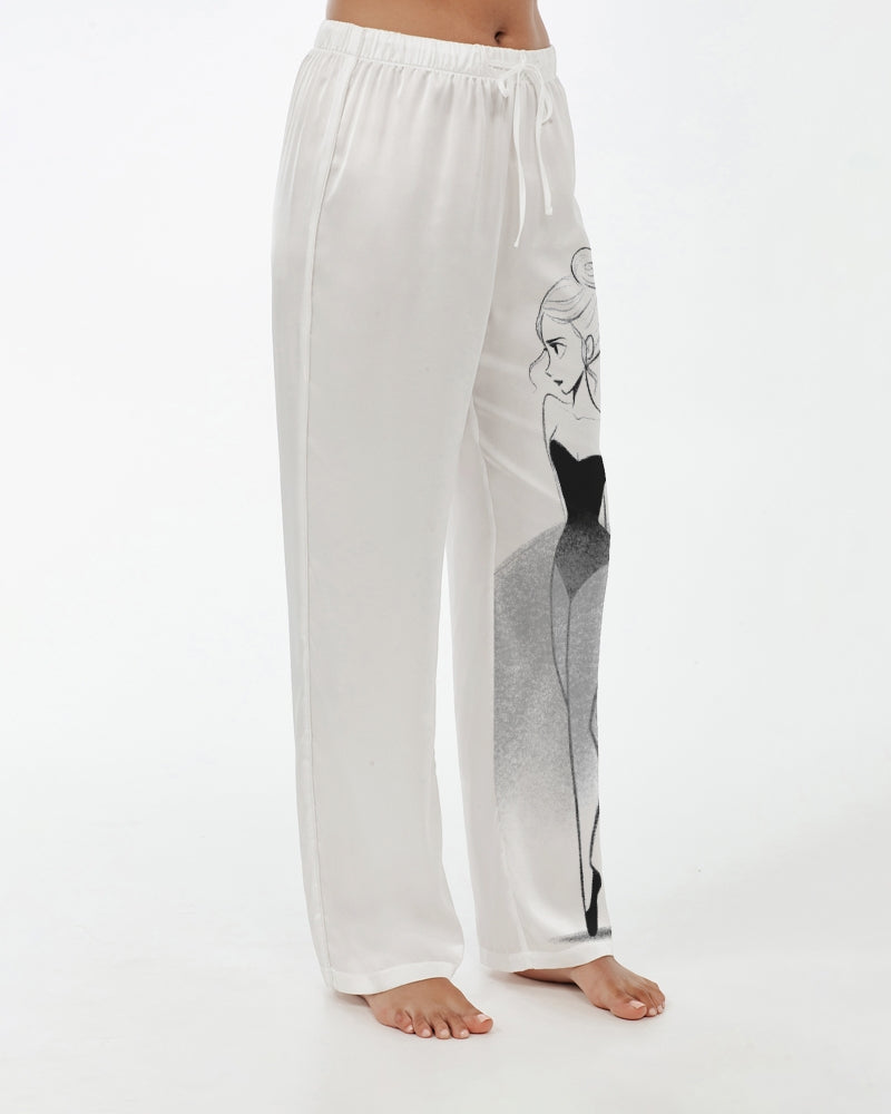 DOLLY® Doodling Ballerina Women's Satin Pajama Pants