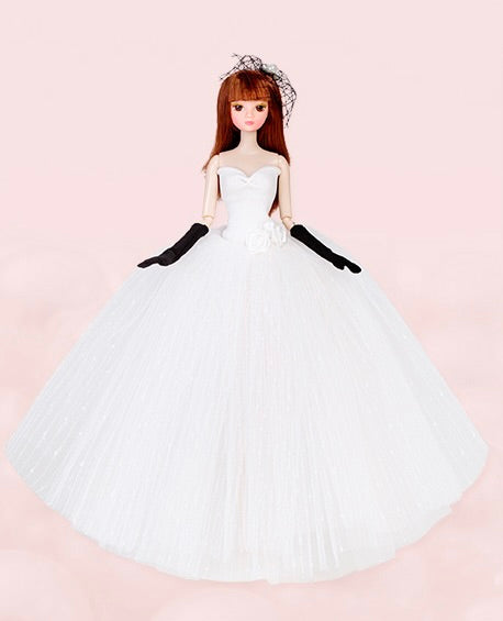 DOLLY® BRIDE DOLL WITH WHITE WEDDING TUTU DRESS - Bjd 12 joints 12 inch 30 cm 1/6 scale fashion doll