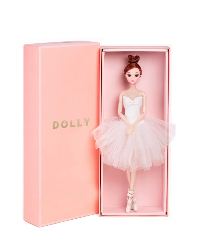 DOLLY® BALLERINA DOLL WITH WHITE TUTU DRESS - Bjd 12 joints 12 inch 30 cm 1/6 scale fashion doll