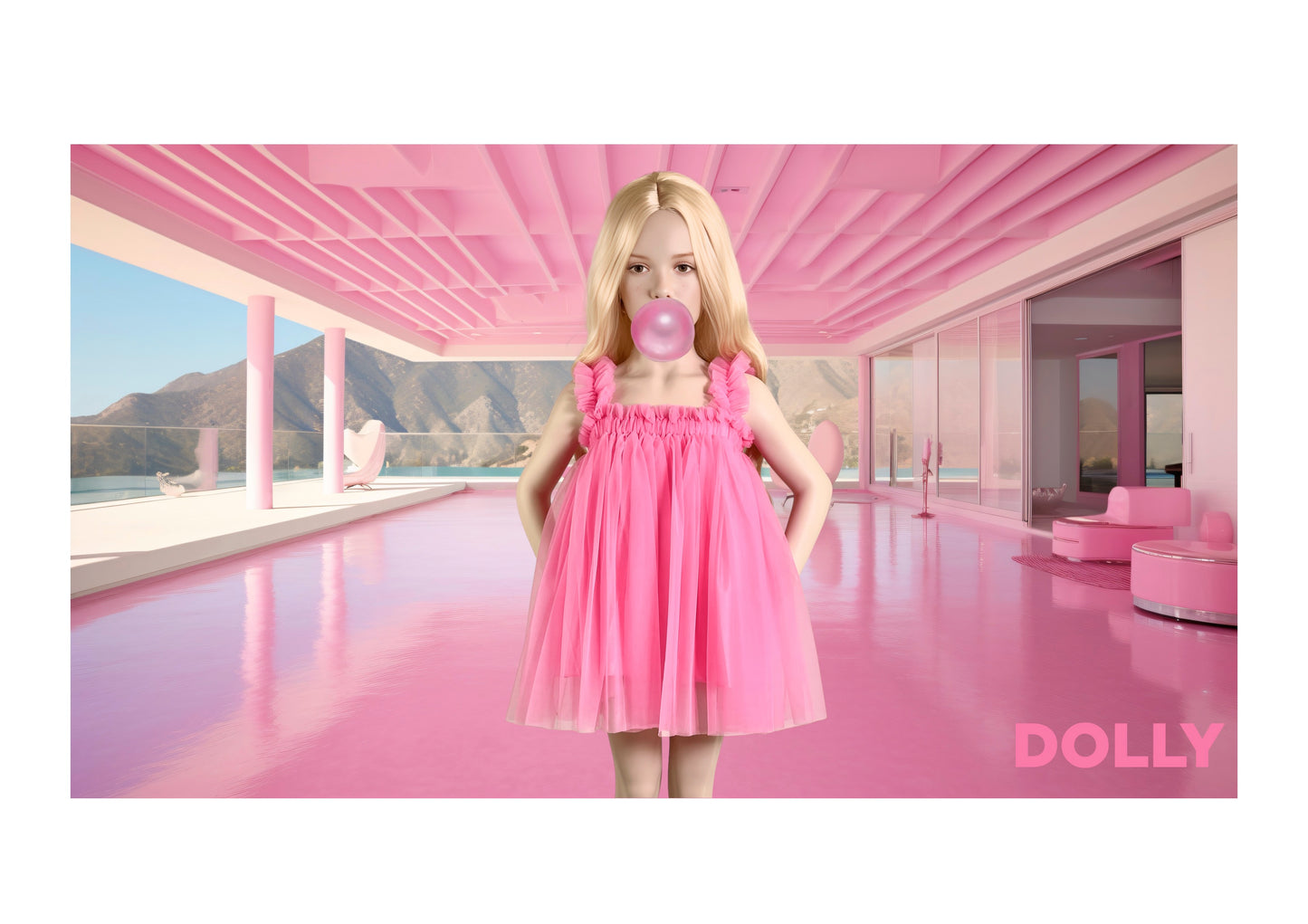 DOLLY PINK PLEASE! 2 WAY TUTU DRESS BEACH COVER UP Aurora Bubblegum pink