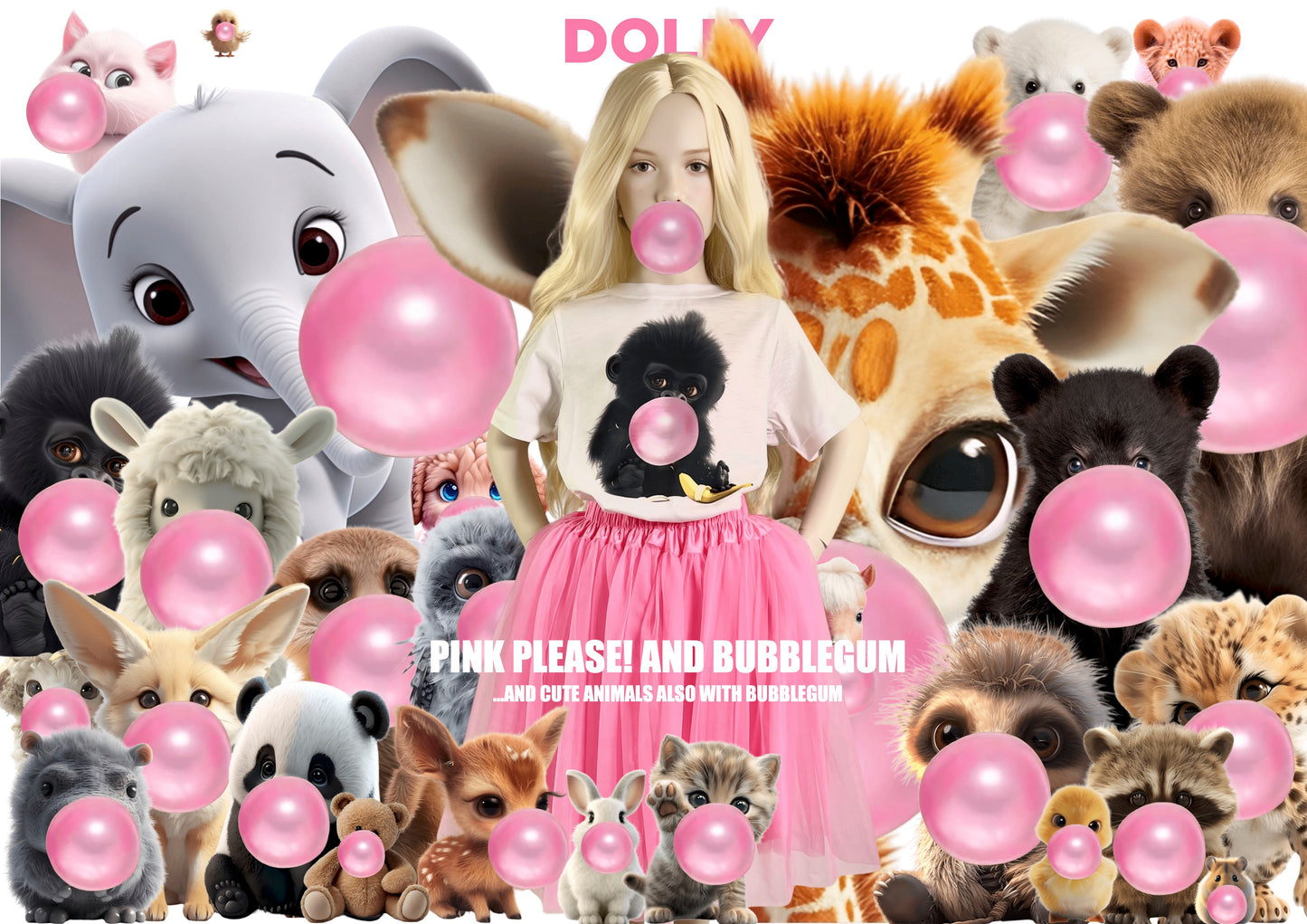 DOLLY PINK PLEASE! BE A MONKEY TUTU Aurora Bubblegum pink