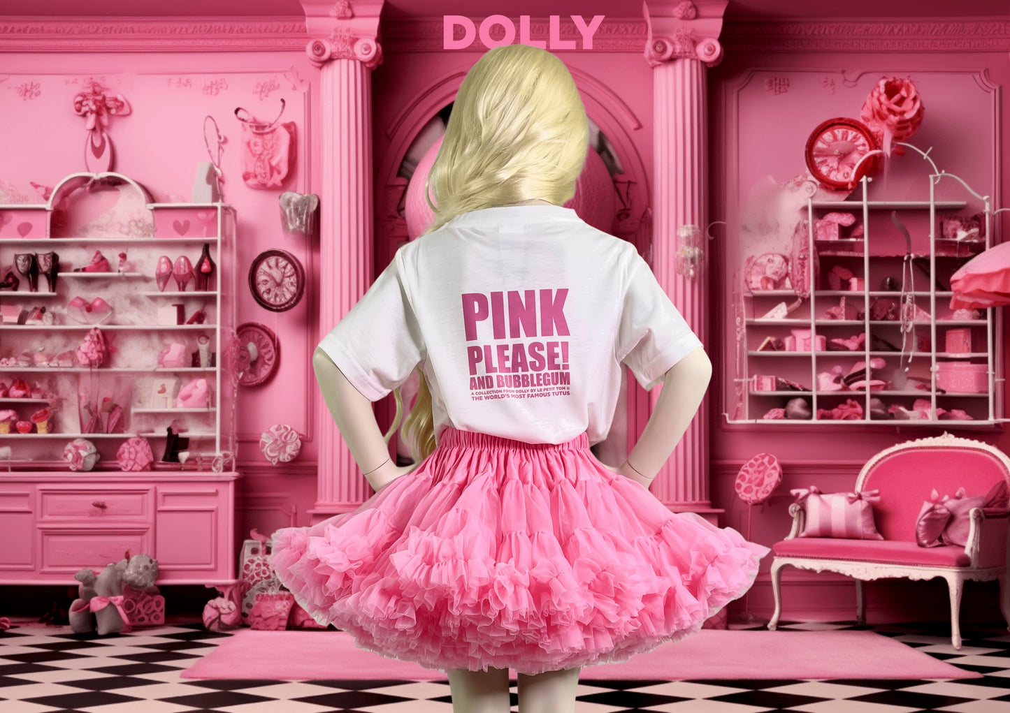 DOLLY PINK PLEASE! PETTISKIRT Aurora Bubblegum pink