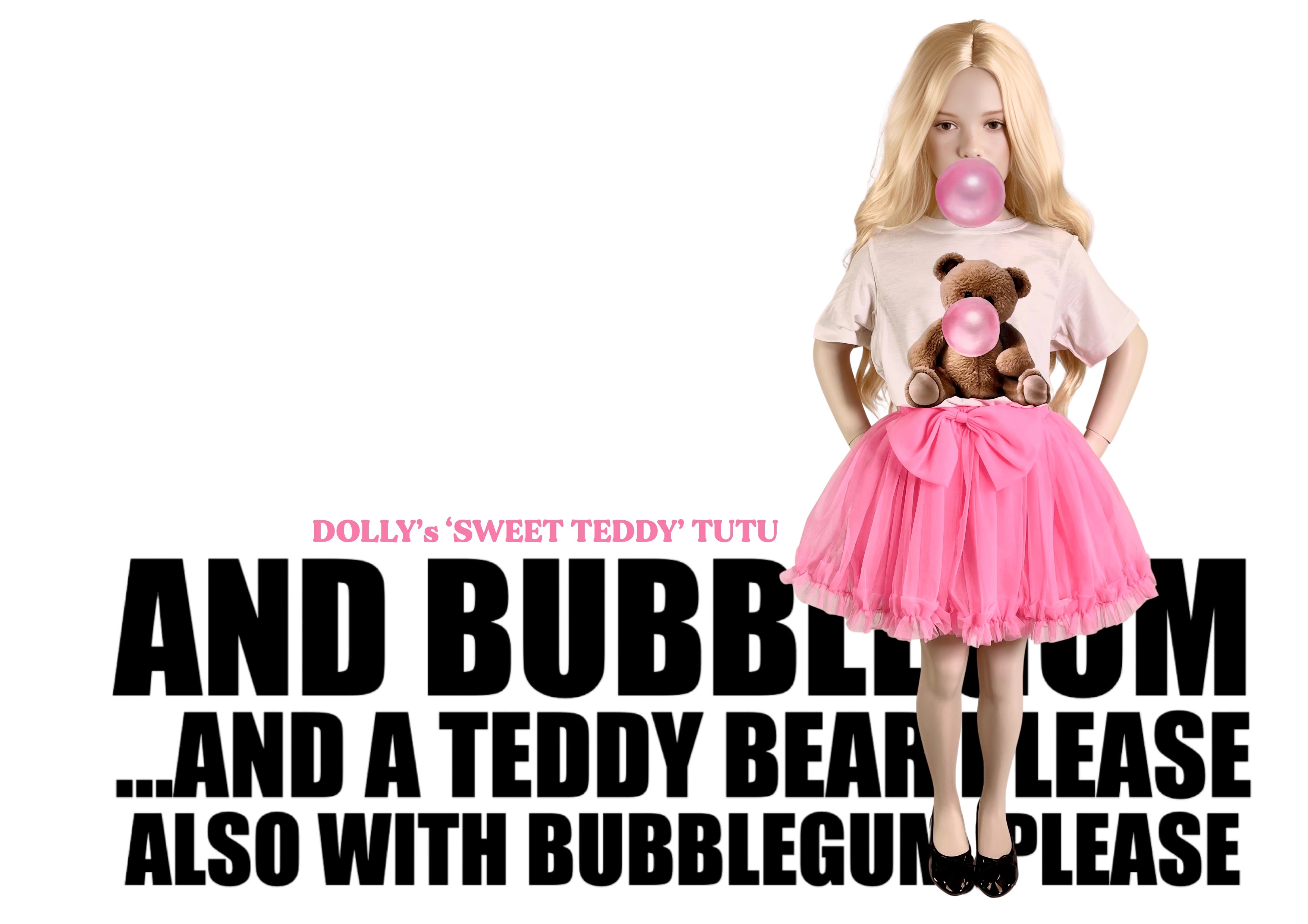 DOLLY PINK PLEASE! SWEET TEDDY TUTU Aurora Bubblegum pink