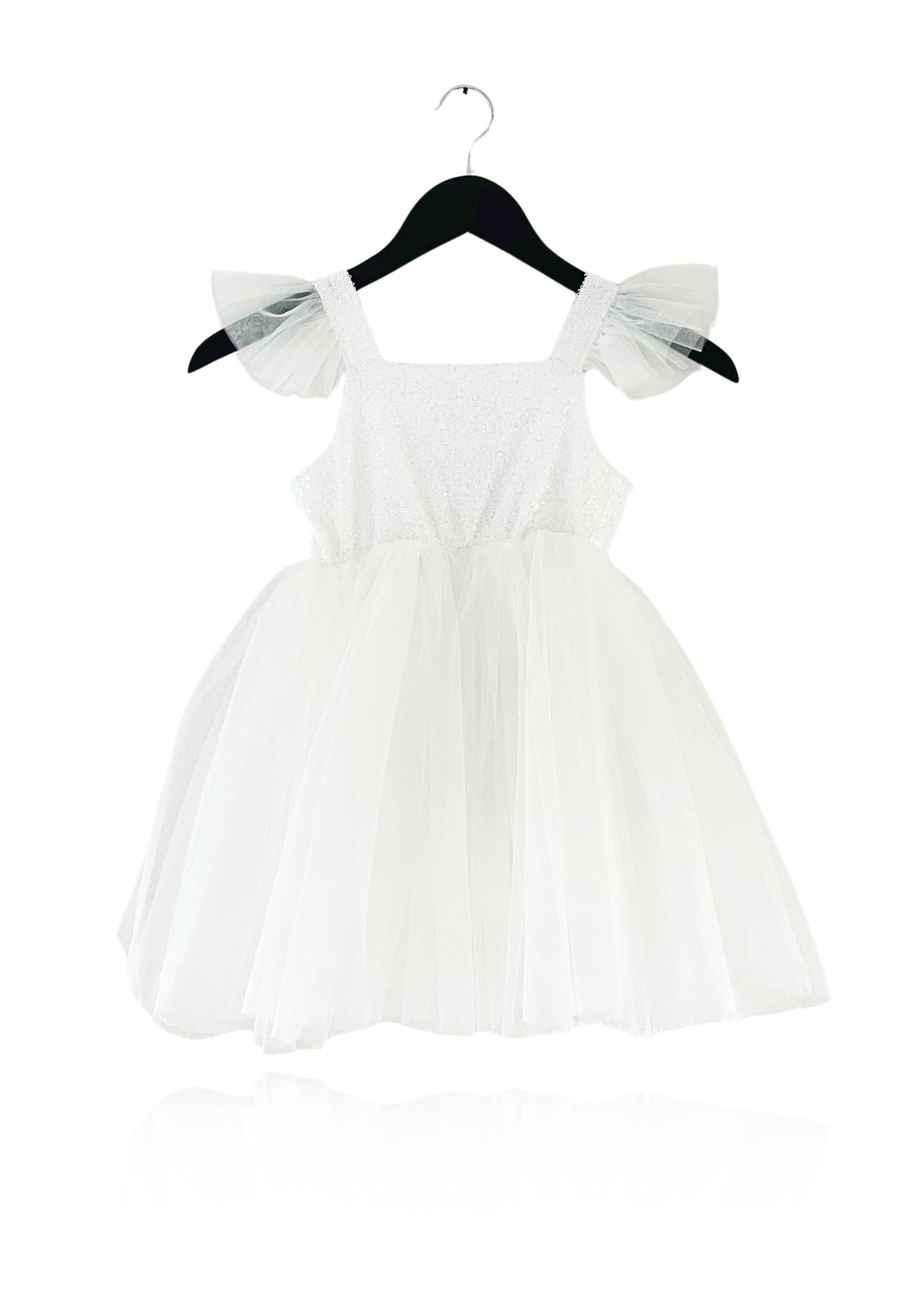 DOLLY UNIVERSE SEQUIN GLITTER GALAXY TUTU DRESS white