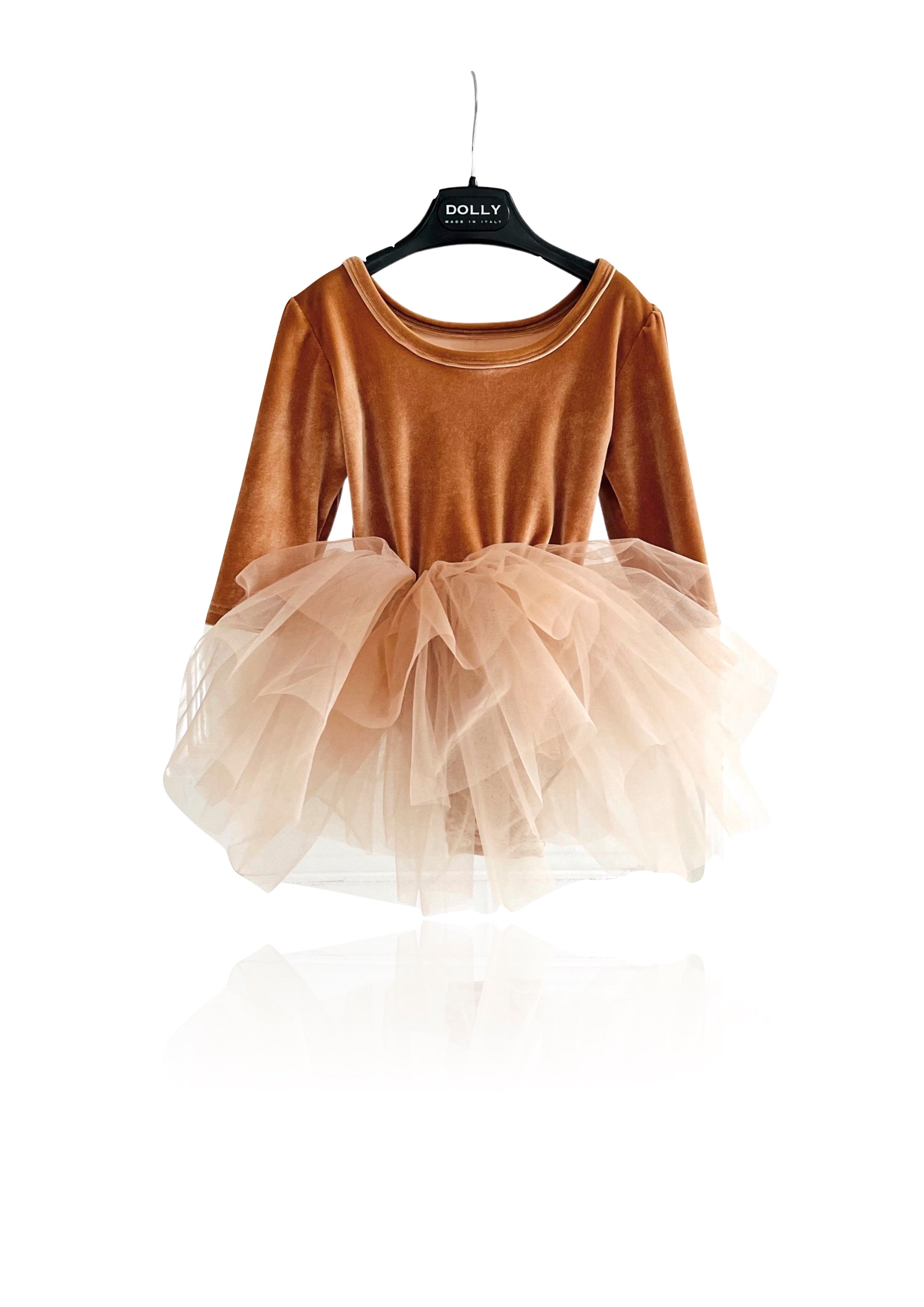 DOLLY VELVET PLANET TUTU DRESS caramel