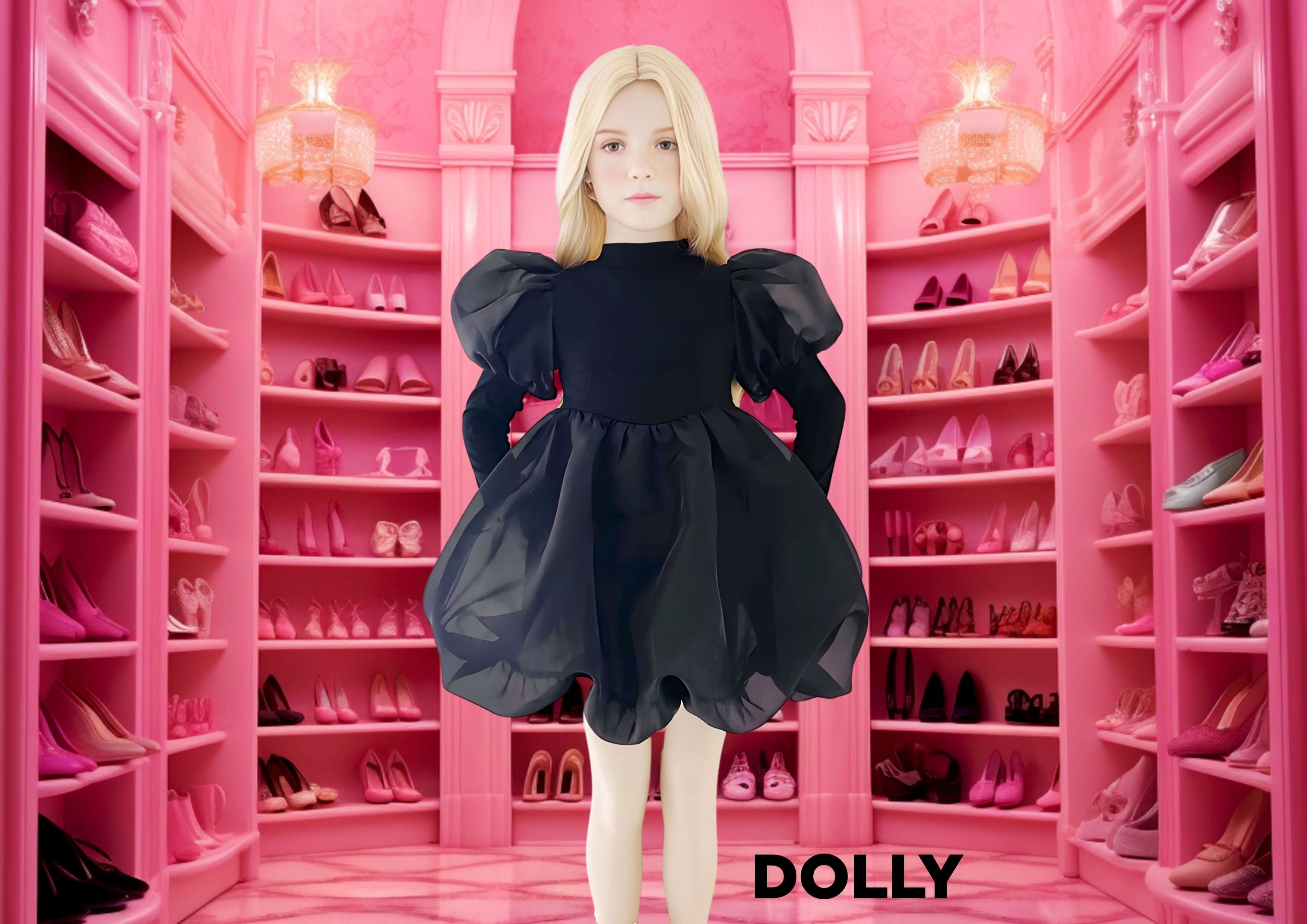 VESTIDO DE TUTU DE LEOTARD DE TERCIOPELO CON ESTRELLAS Y LUNA ⭐️ 🌙 TUL rosa ballet DOLLY®