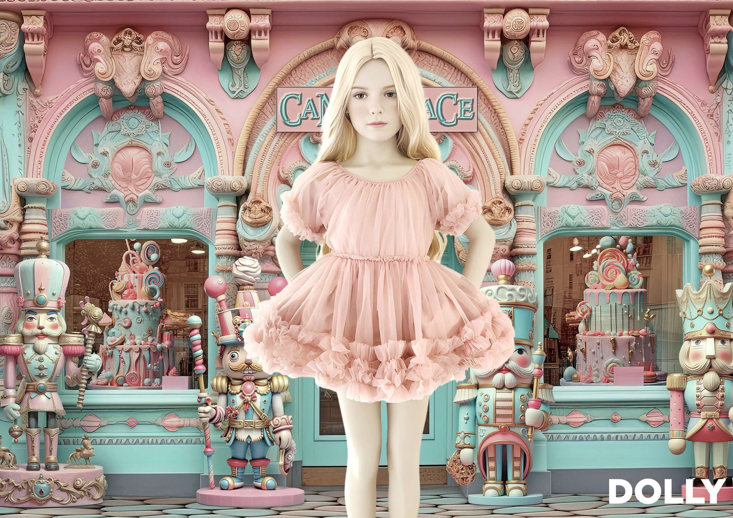 DOLLY by Le Petit Tom ® FRILLY DRESS ballet pink