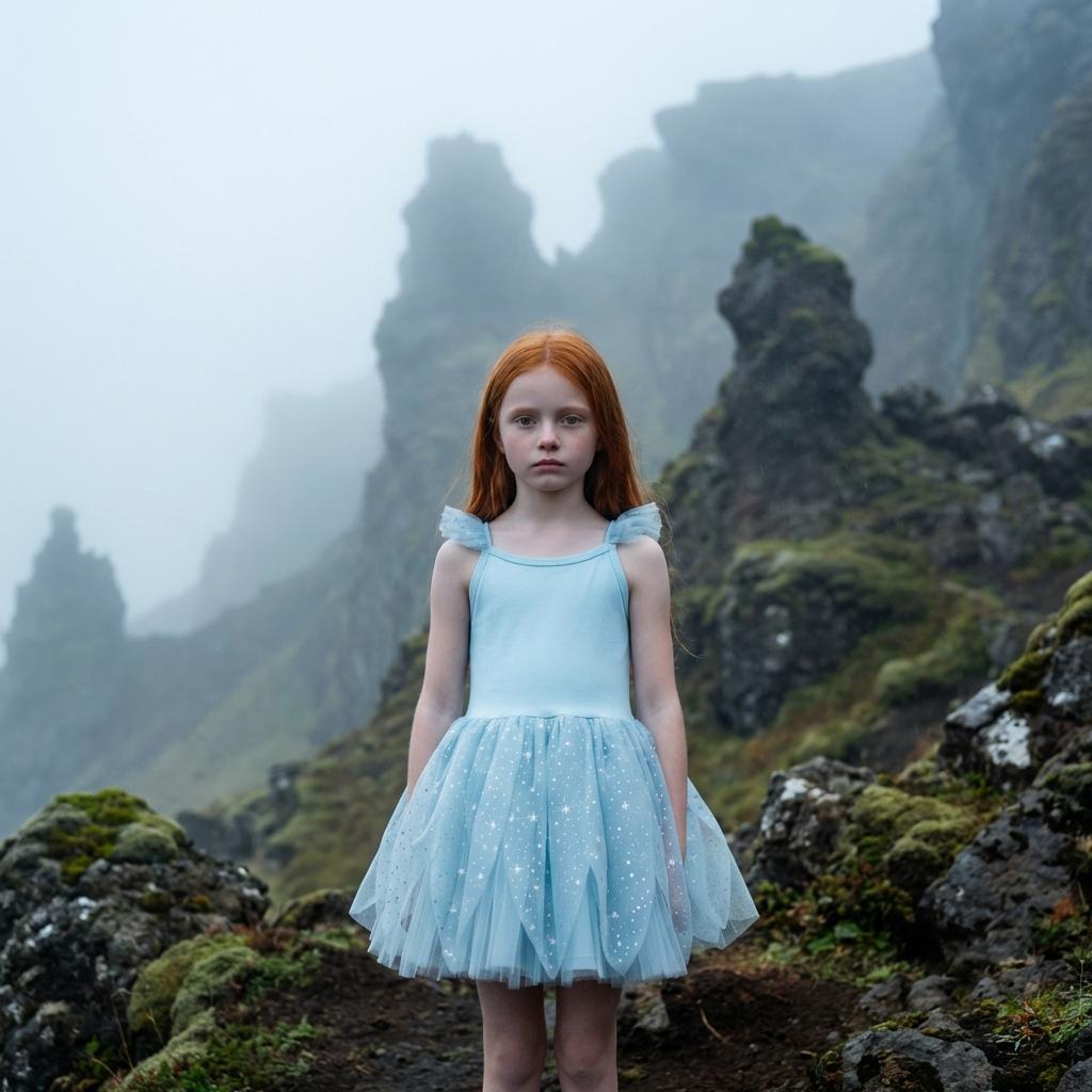 DOLLY® The Elves of Iceland Cinderella Elf Dress — Mjaðveig Mánadóttir misty bleu